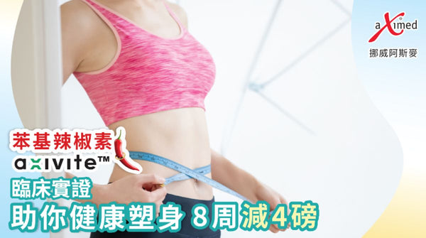 苯基辣椒素aXivite™ 助你健康塑身  臨床實證 8周減4磅