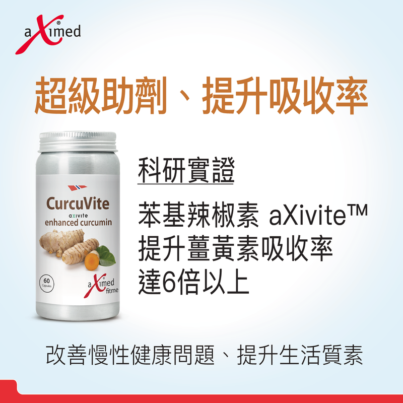 強效薑黃素 (C3複合物+aXivite™) 60粒 素食膠囊