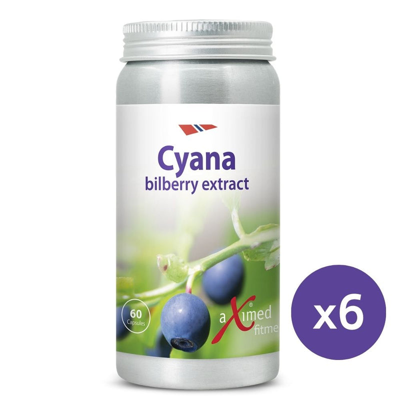 Cyana Bilberry Extract 60 Vegetable Capsules (6-bottle pack)